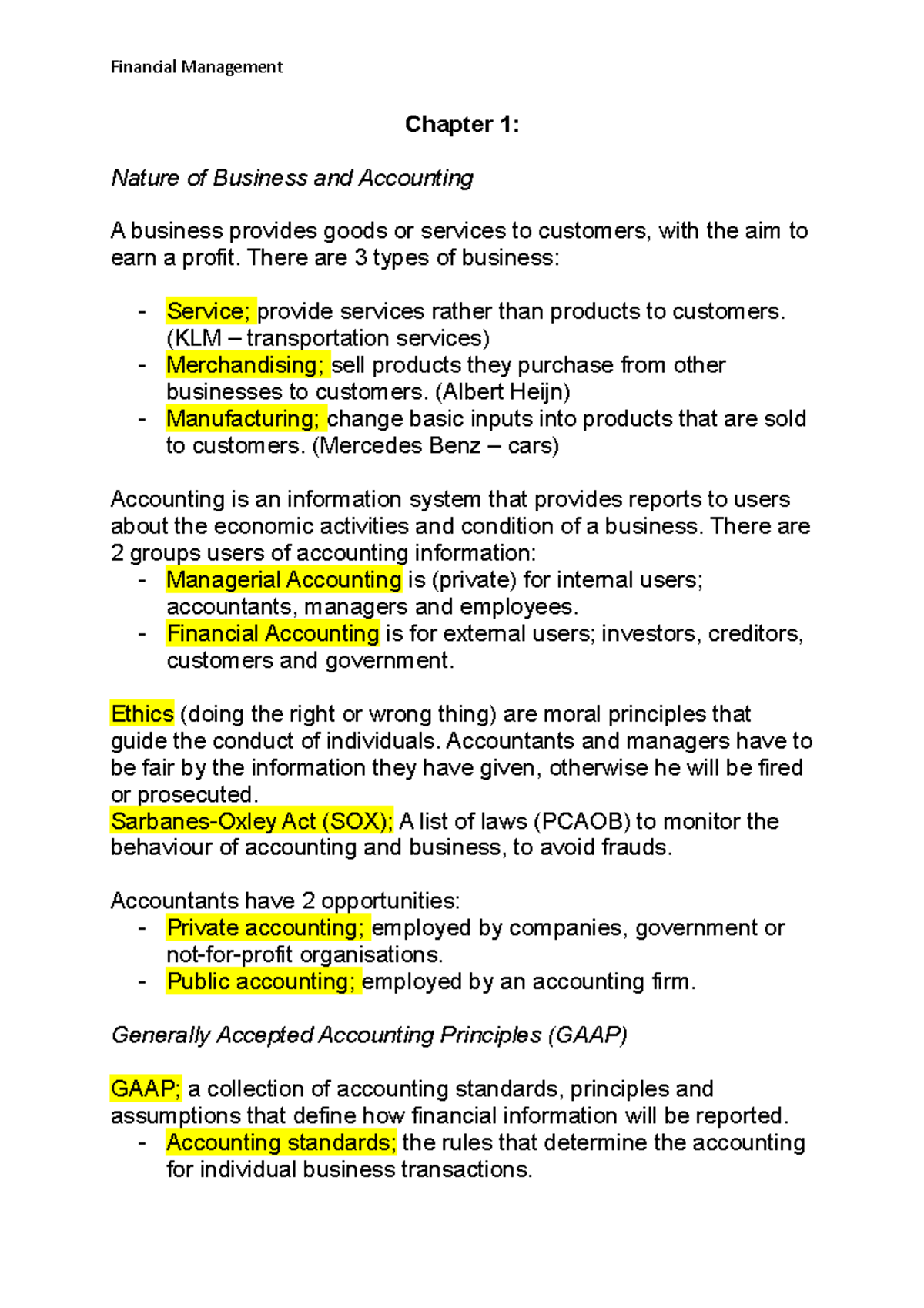 financial-management-summary-chapter-1-nature-of-business-and