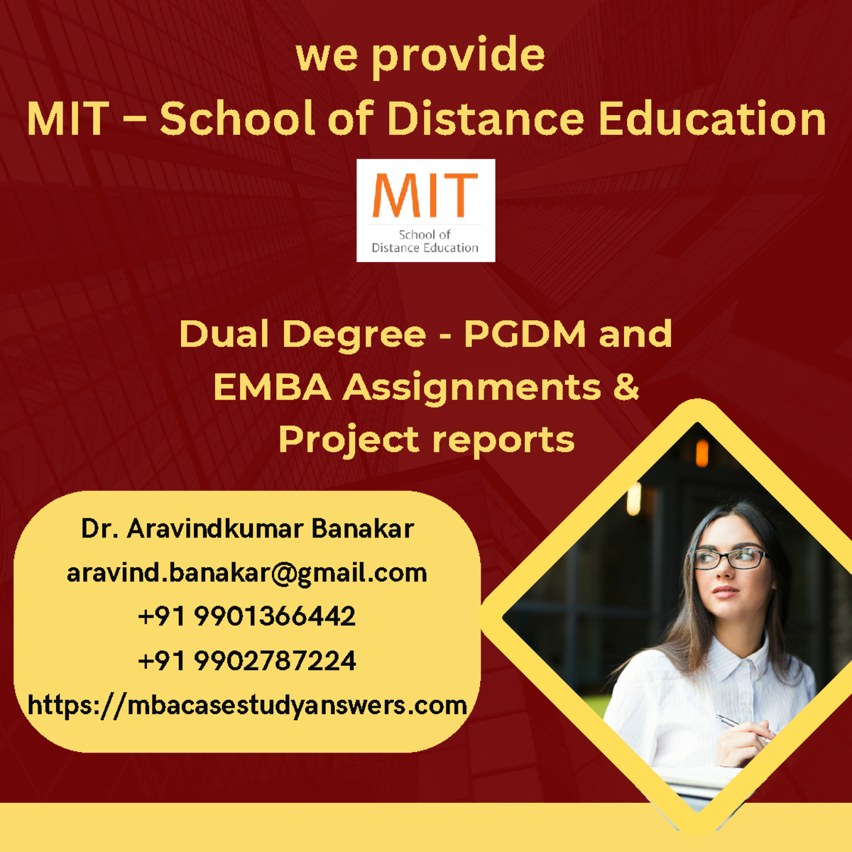 MIT SDE Post Graduate of Diploma Management Assignments & Project ...
