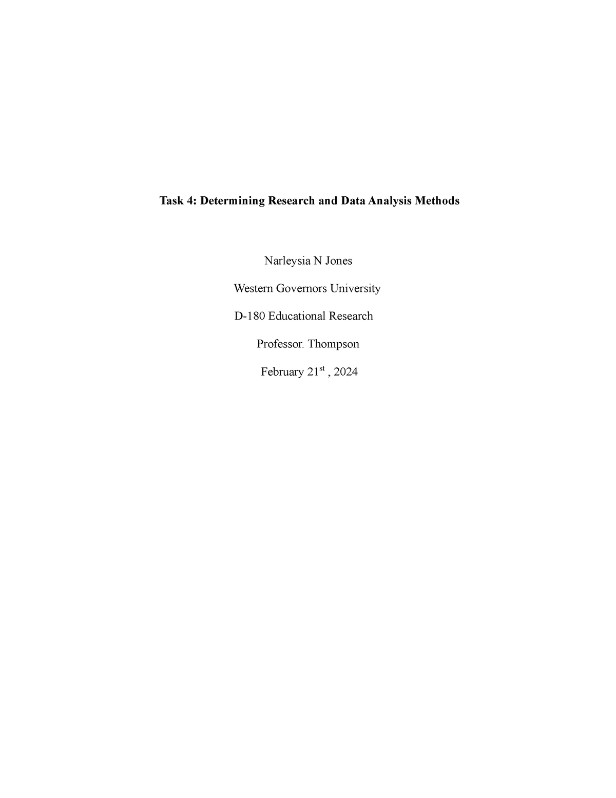 task 4 determining research and data analysis methods