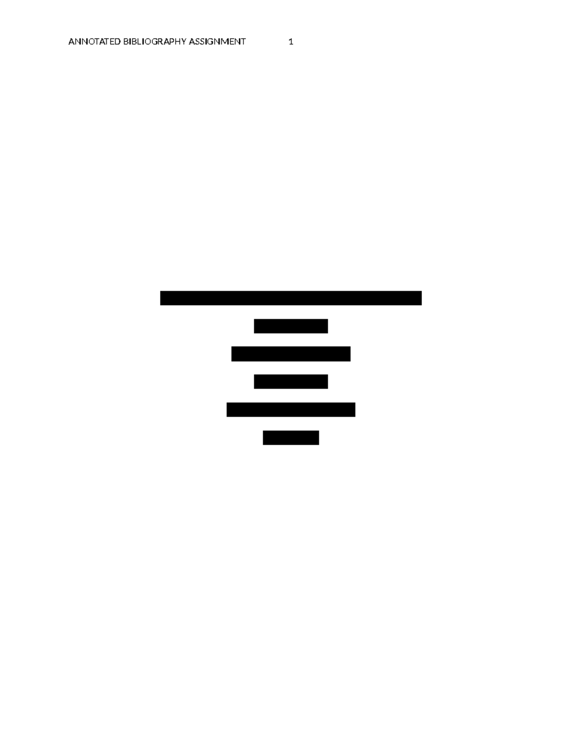 Annotated Bibliography Assignment (1-1) - Annotated Bibliography ...