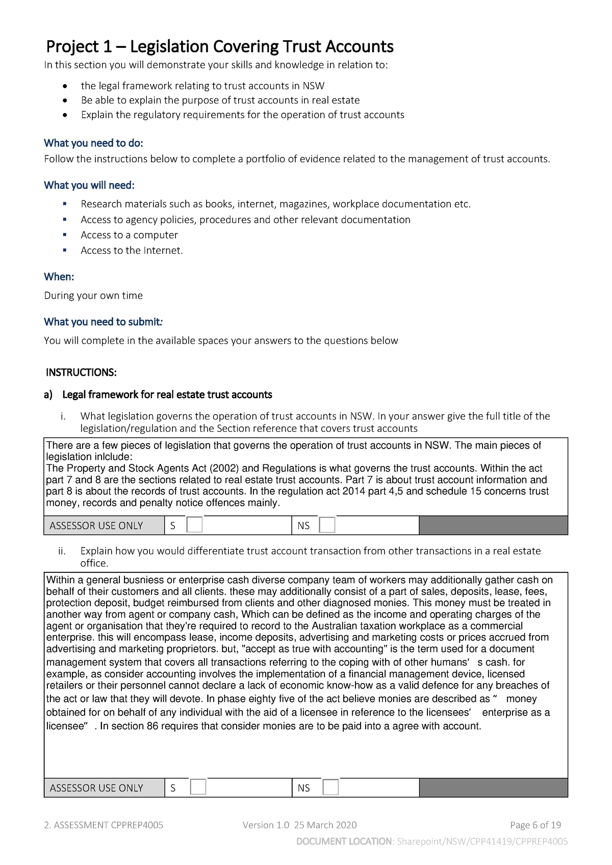 811202243307 PM Assessment Chapter 5 Project 1 - ASSESSMENT CPPREP4005 ...