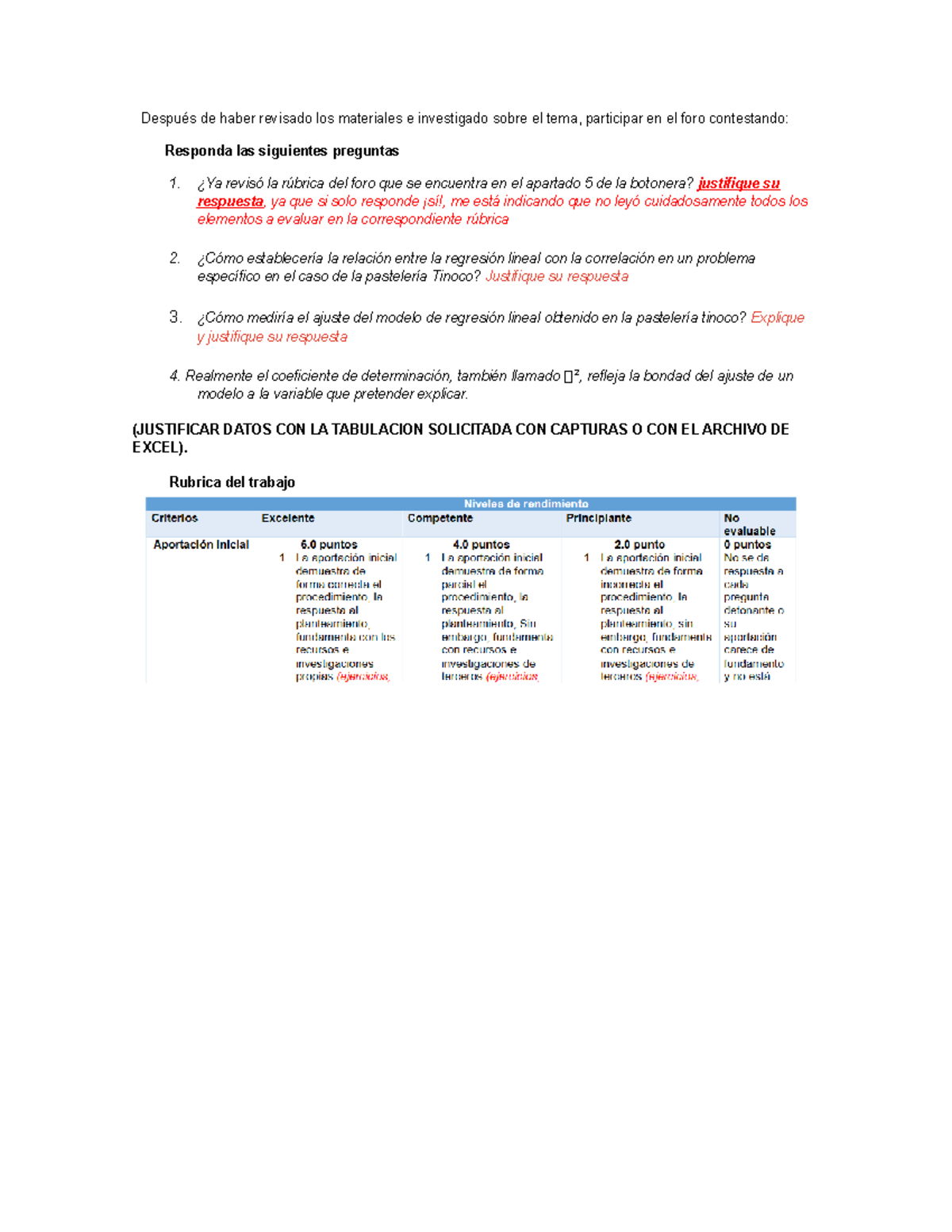 Preguntas A Responder FORO 2 Y Rubrica - Después De Haber Revisado Los ...