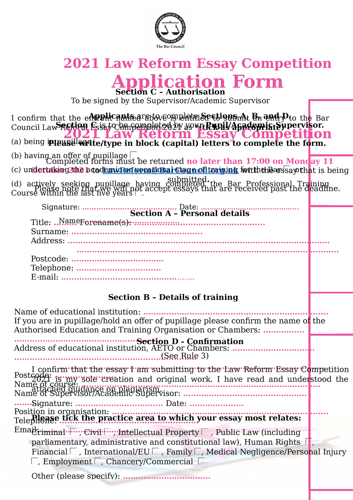 law reform essay competition