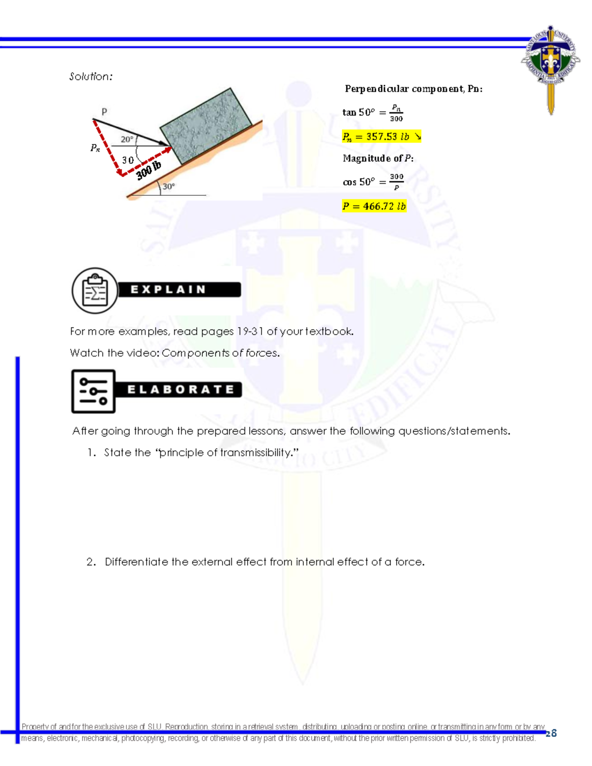 Module 1 unit 1 assessment - Property of and for the exclusive use of ...