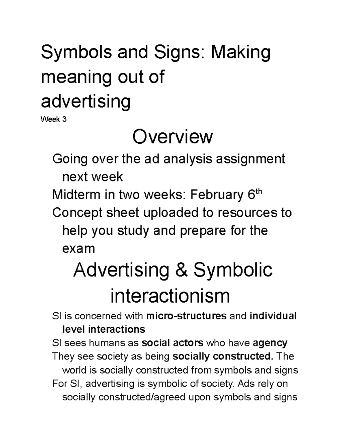 Symbols and Signs Making meaning-Lecture 3 - Symbols and Signs: Making ...