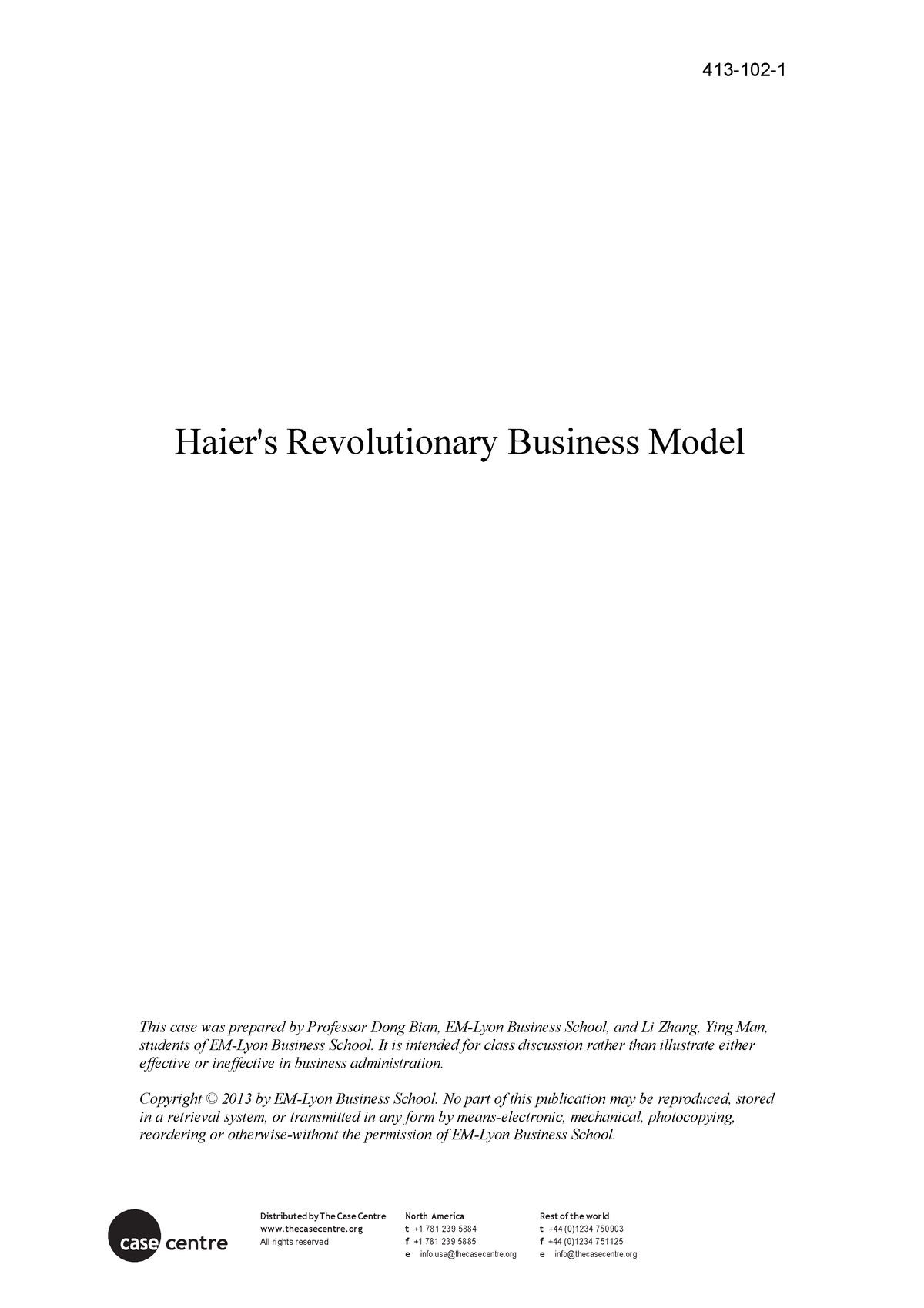 haier case study answers