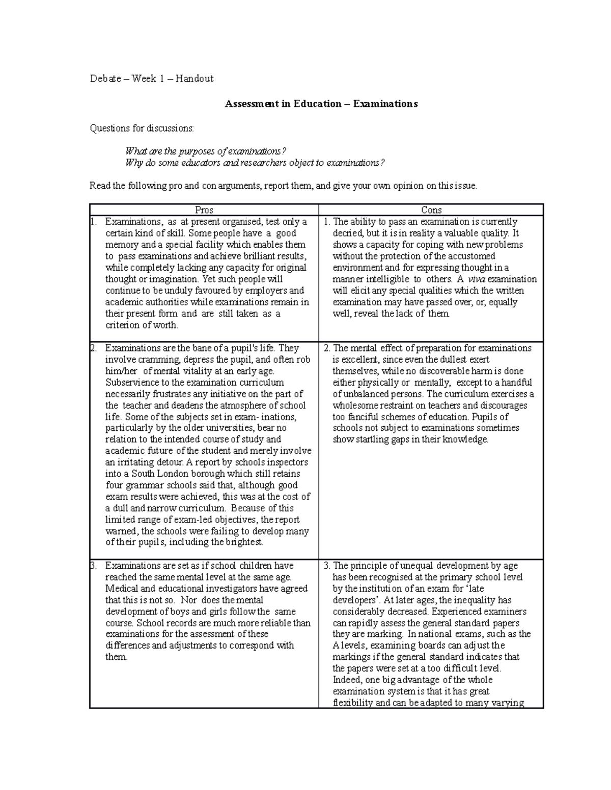 topic-1-examinations-debate-debate-week-1-handout-assessment