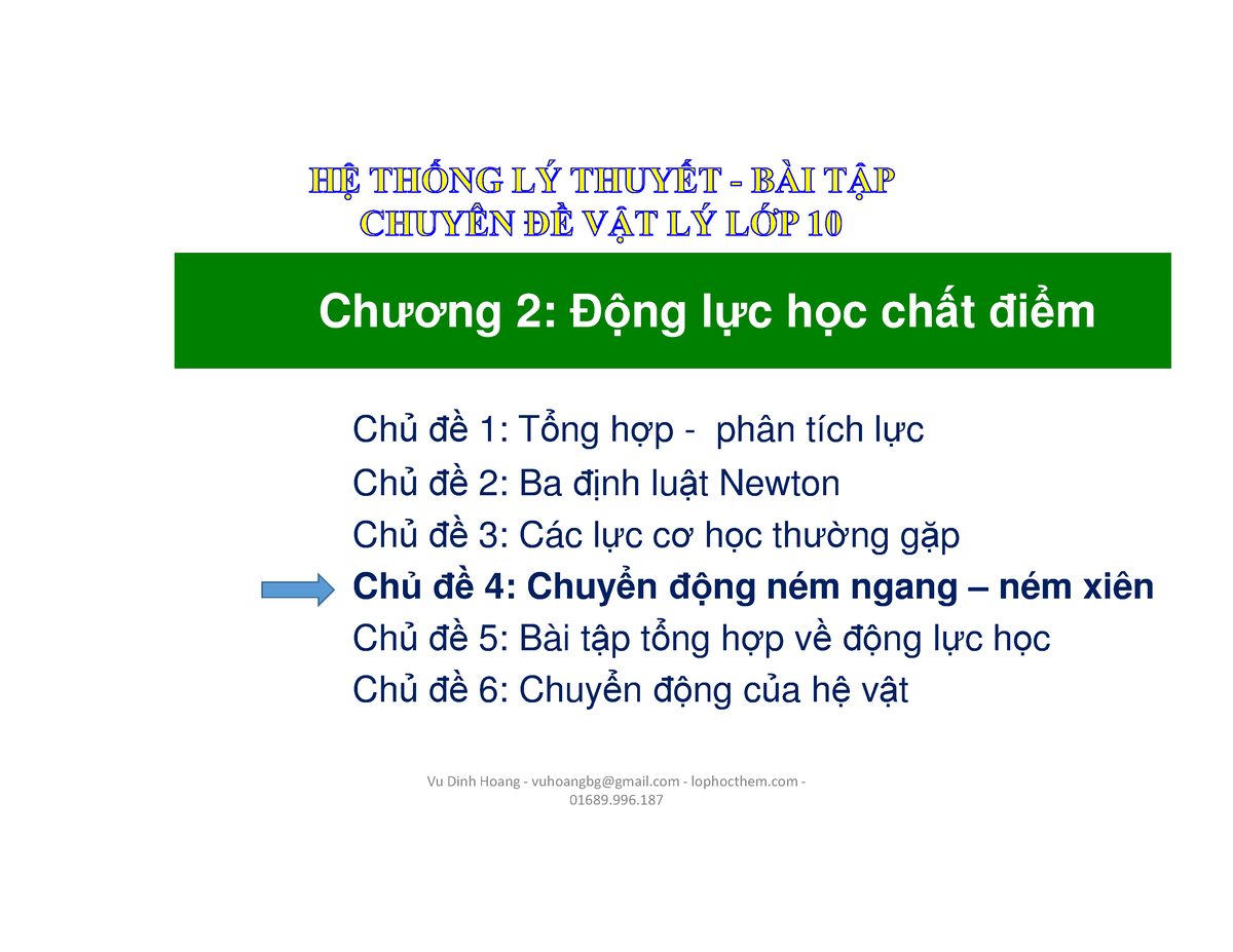 Chu De 4 Nem Ngang Nem Xien Ch ươ Ng 2 Độ Ng L ự C H ọ C Ch ấ T đ