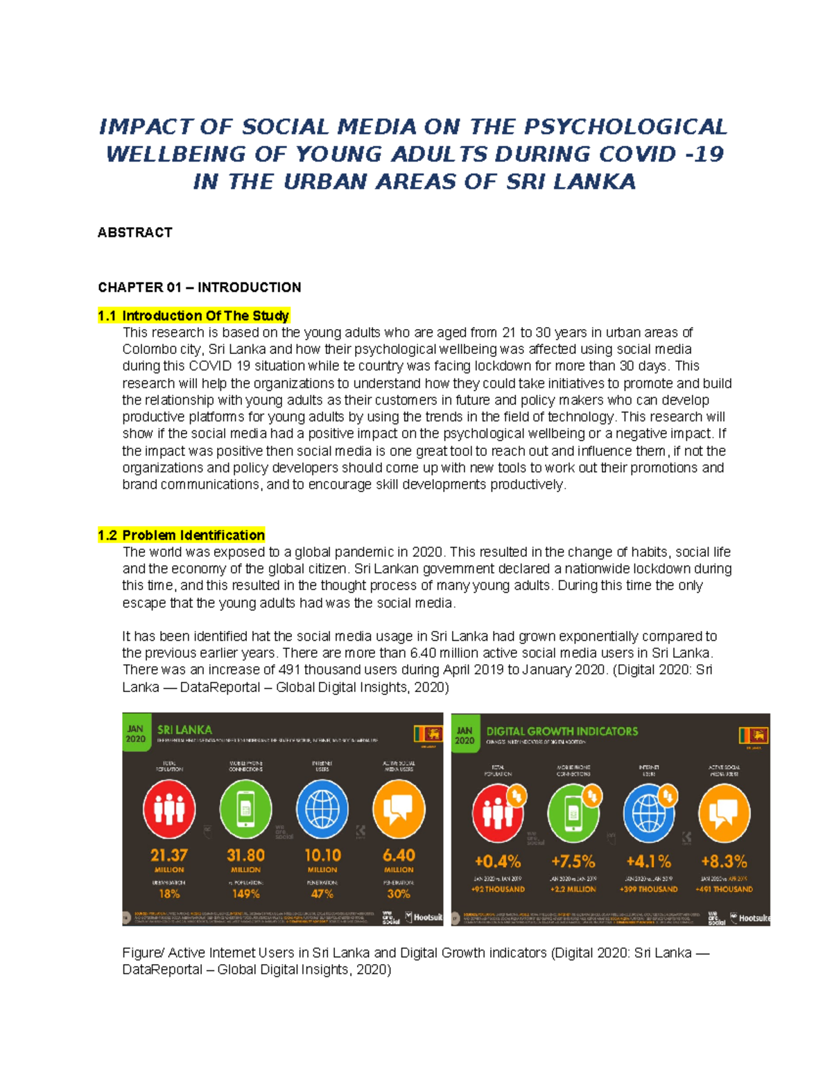 Impact OF Social Media ON THE Psychological Wellbeing OF Young Adults ...