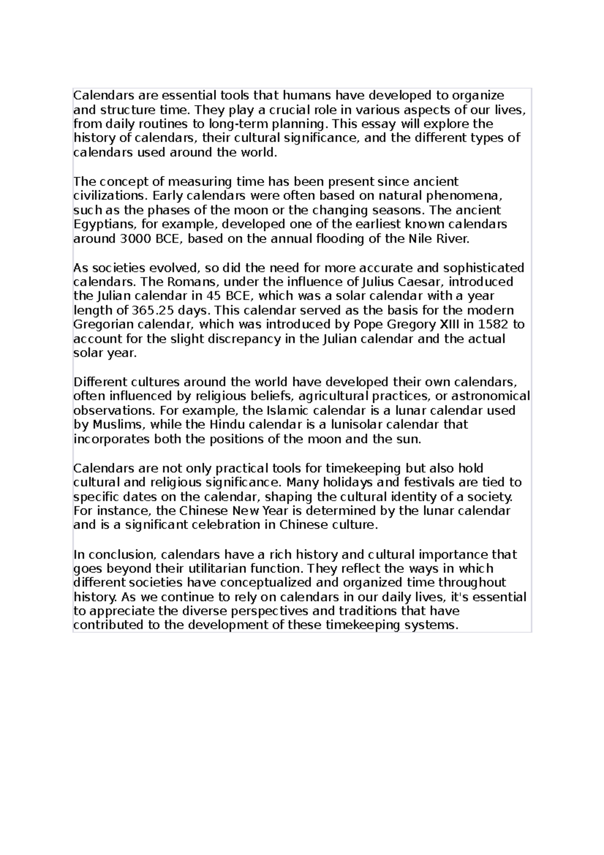 Calendars Calendar essay Calendars are essential tools that humans