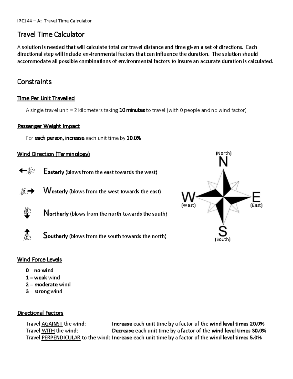 ActivityTravel Time Calculator IPC144 A Travel Time Calculator