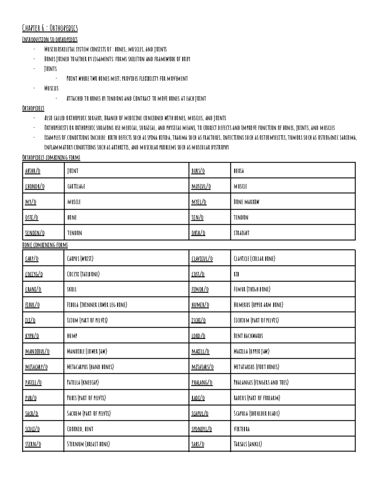 Med Term Ch 6 - Chapter 6!! - MEDICAL TERMINOLOGY - Chapter 6 ...