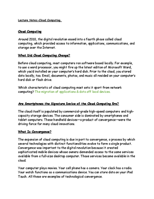 CSC notes (data processing) - CSC – Lecture Notes Data Processing Some ...