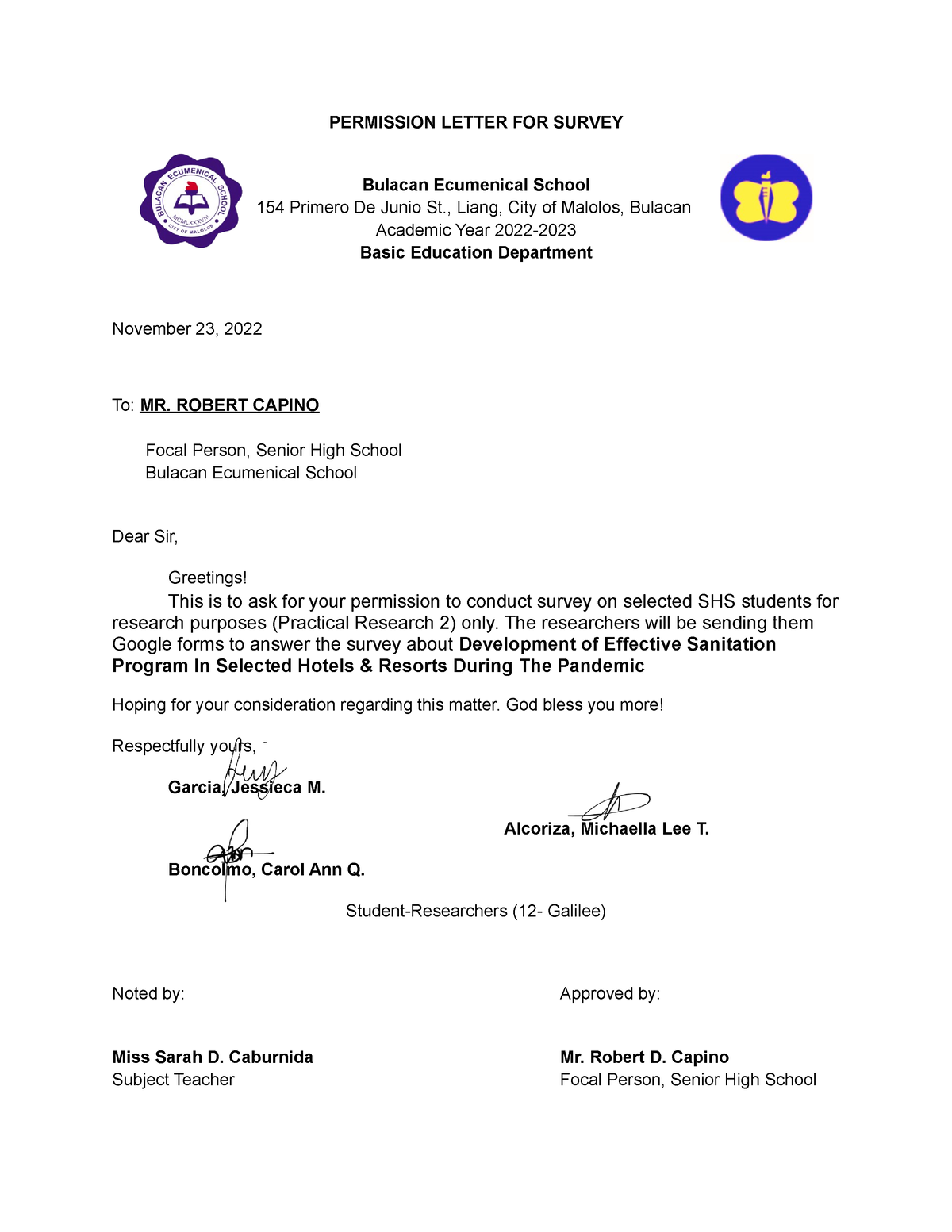 166916058571001418 - yes - PERMISSION LETTER FOR SURVEY Bulacan ...