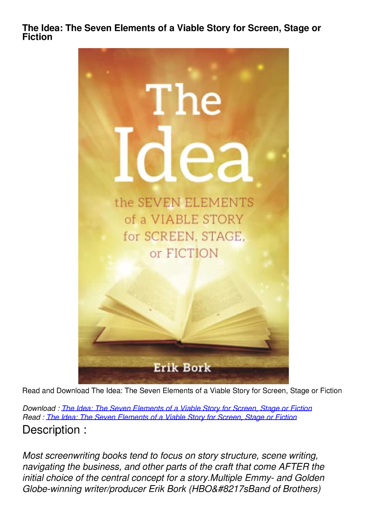 pdf-download-the-idea-the-seven-elements-of-a-viable-story-for