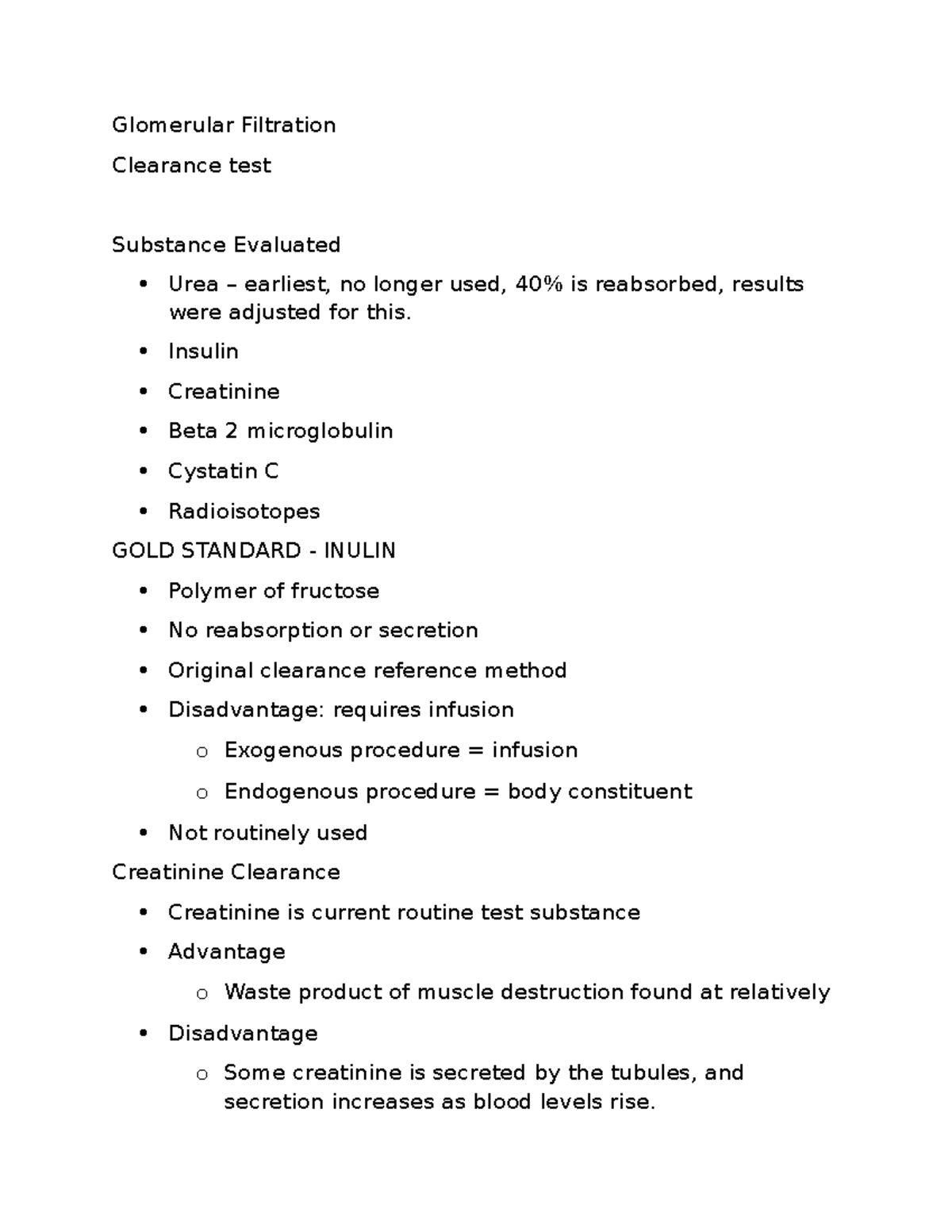 Lab prelim final Glomerular Filtration Glomerular Filtration