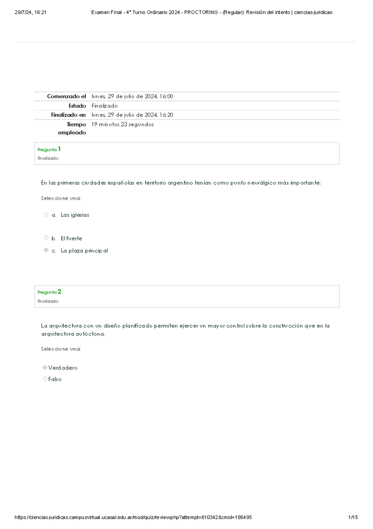 Examen Final - 4° Turno Ordinario 2024 - Proctoring - (Regular ...