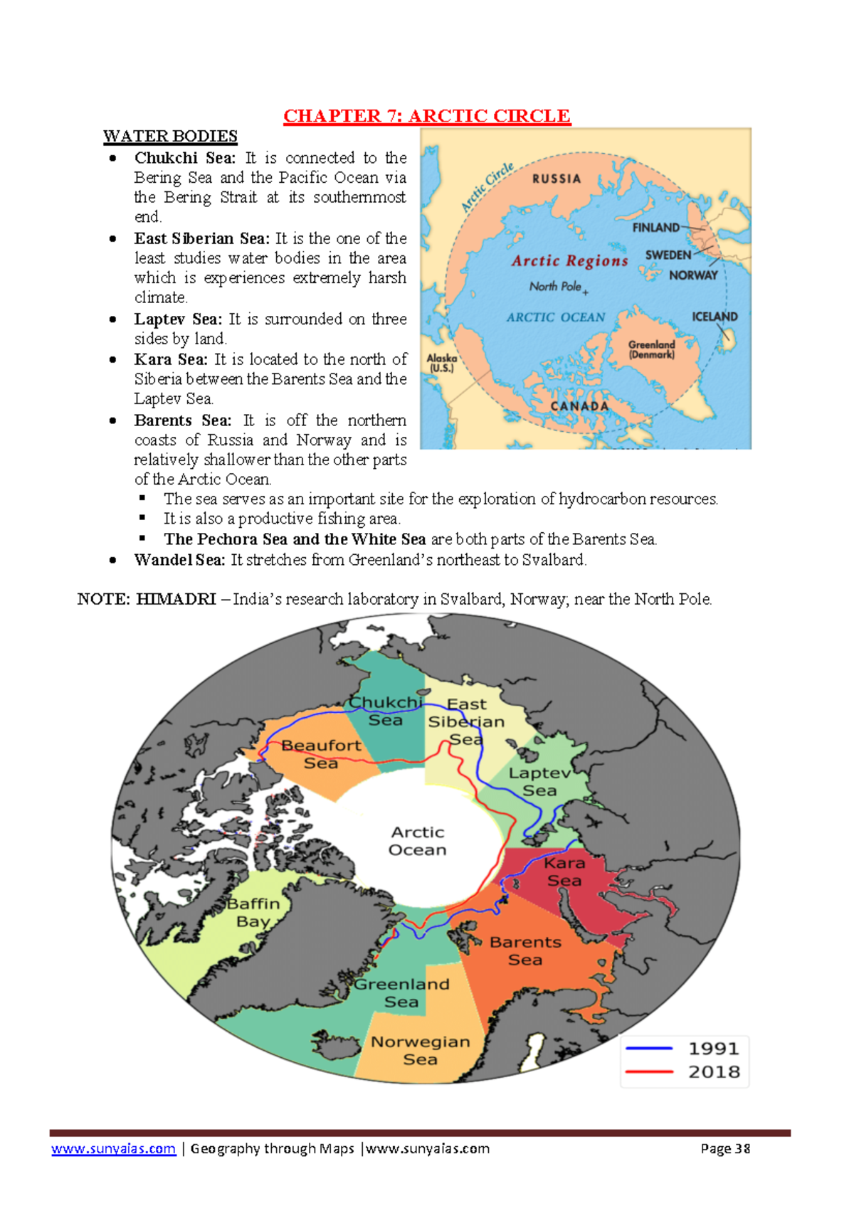 Arctic World Sunya IAS sunyaias Geography through Maps