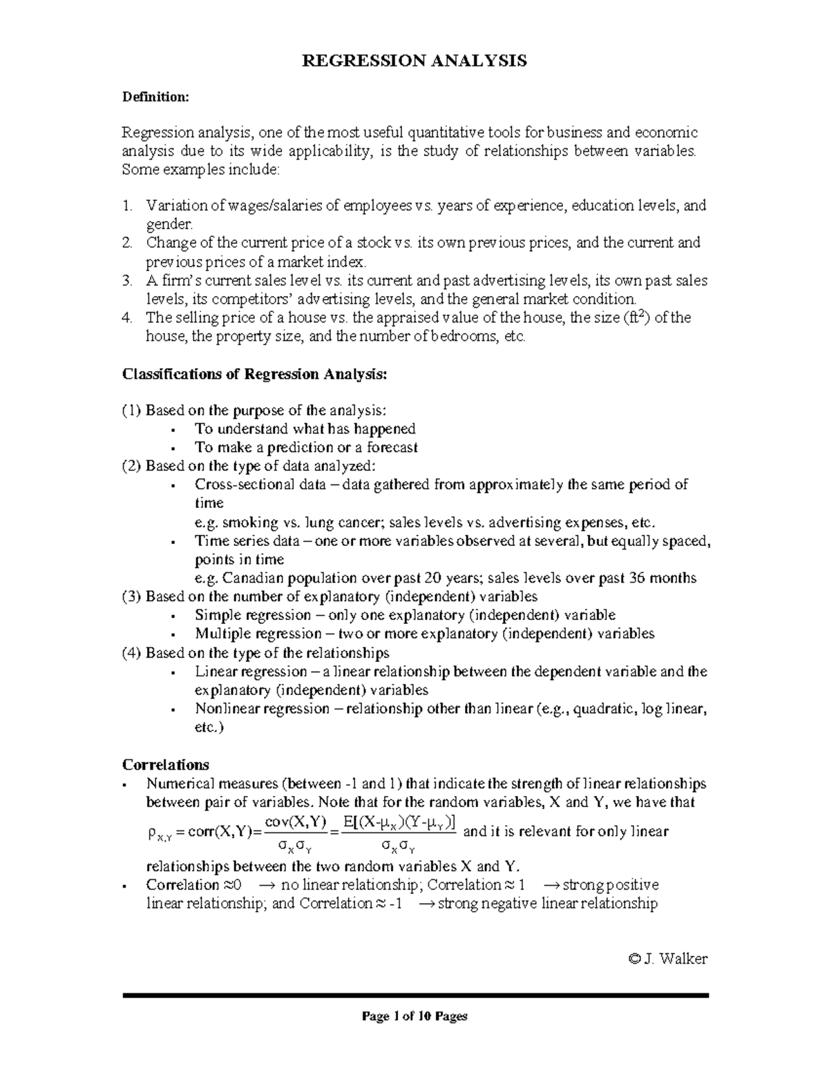 Ext Regression Analysis - REGRESSION ANALYSIS Definition: Regression ...