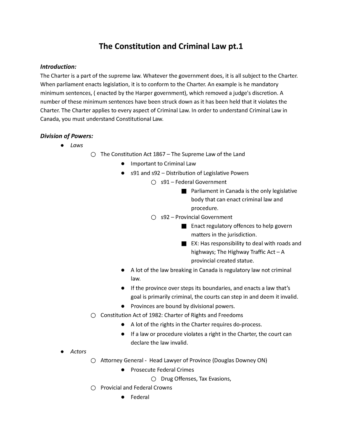 Laws 2302 September 13th Lecture The Constitution And Criminal Law Pt Introduction The