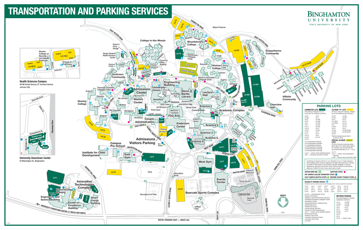 Campus map - University Downtown Center 67 Washington St., Binghamton ...