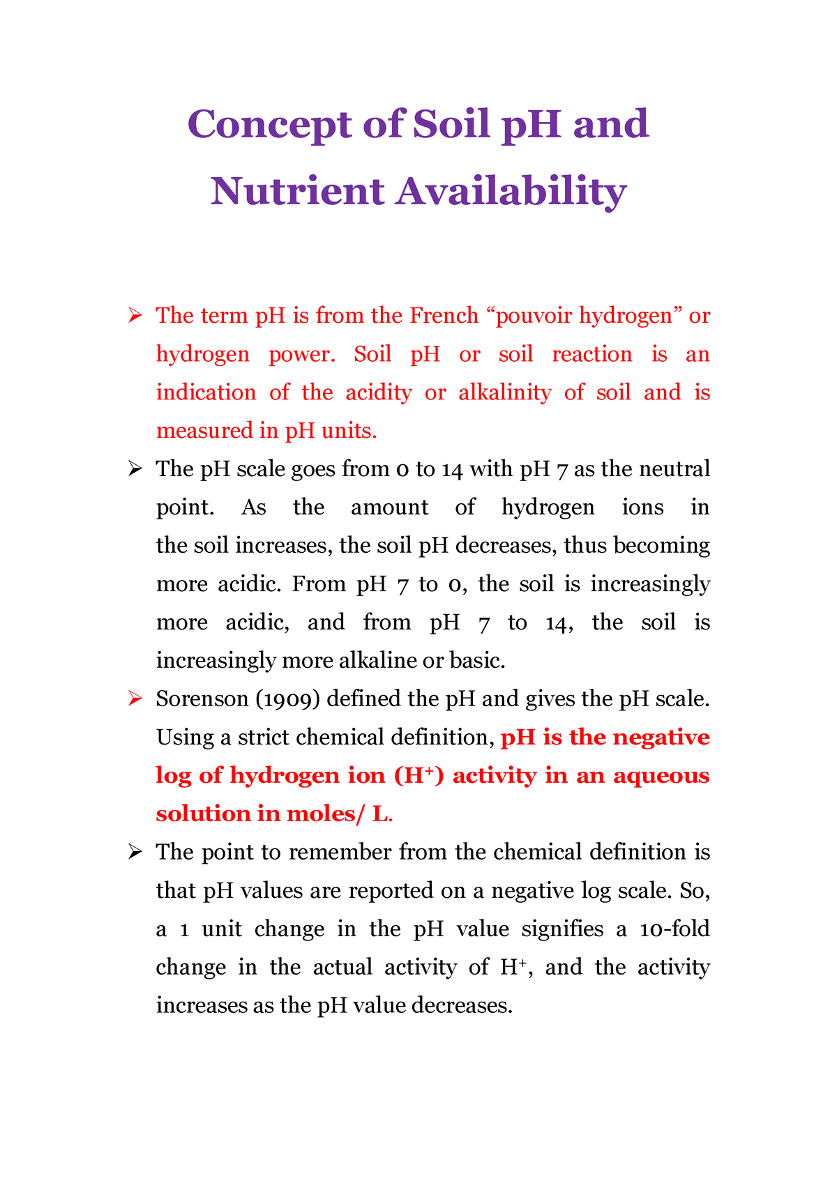 Concept Of Soil P H And Nutrient Availability - Concept Of Soil PH And ...