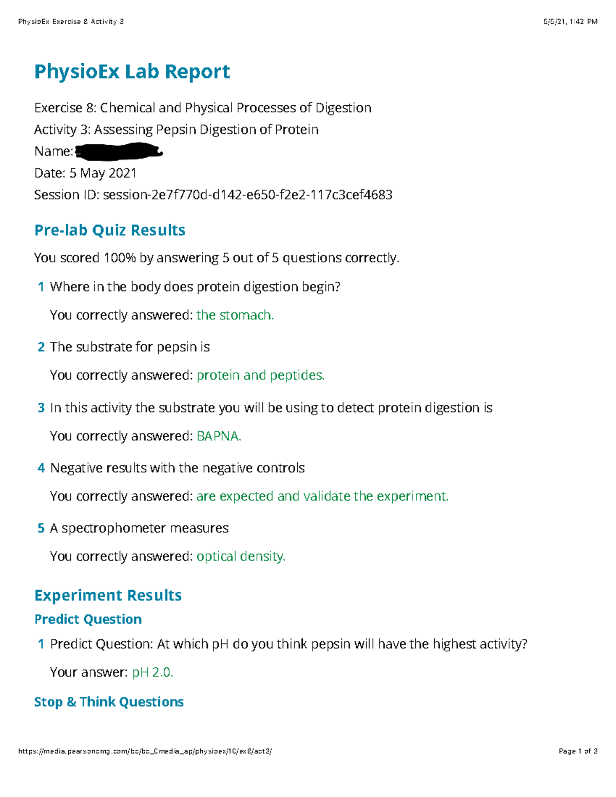 Physio Ex Exercise 8 Activity 3 - Pearsoncmg/bc/bc_0media_ap/physioex ...