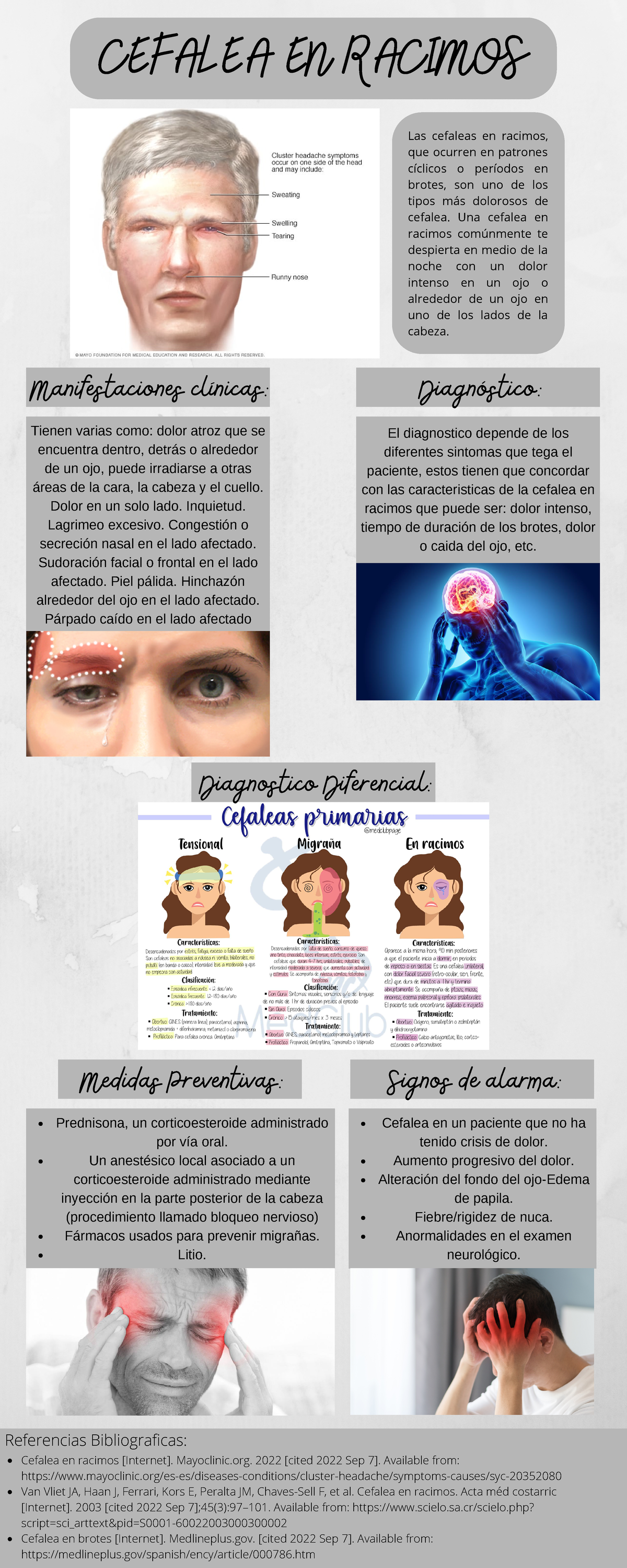 Cefalea EN Racimos INFO - Tienen varias como: dolor atroz que se ...