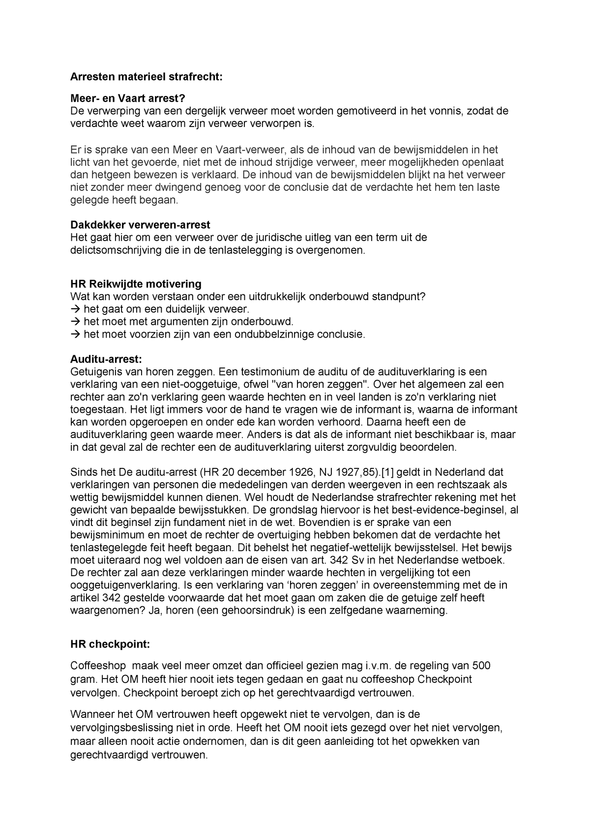 Arresten - Jurisprudentie Formeel Strafrecht K2 - Arresten Materieel ...