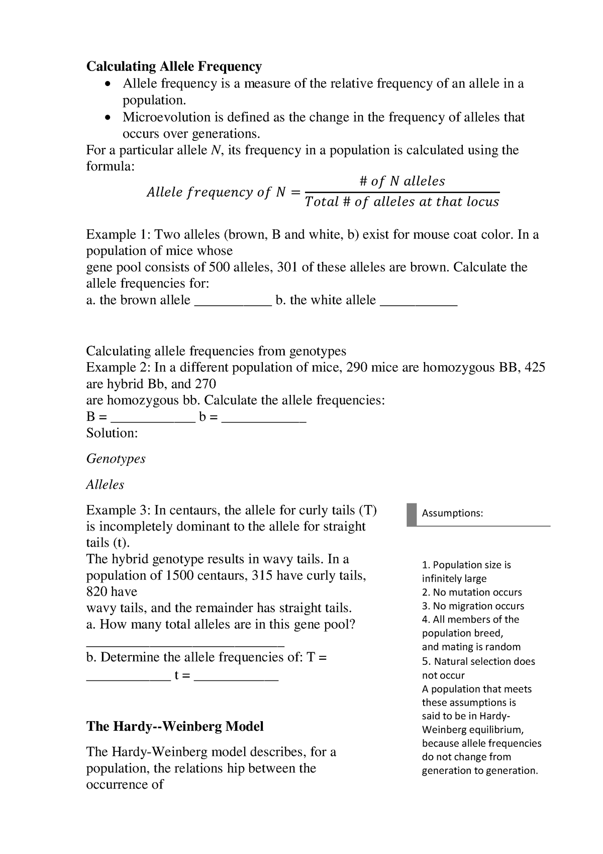 practical-class-6-7-calculating-allele-frequency-allele-frequency-is