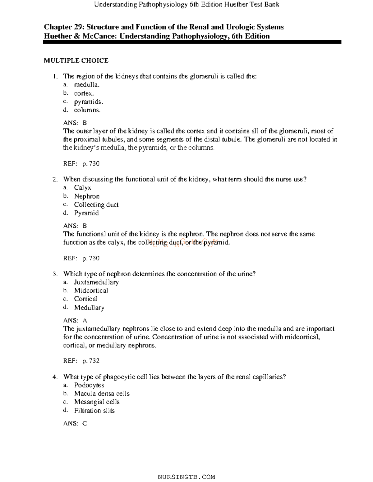 Chapter 29 Pathophysiology Chapter Textbooks Practice Questions To 