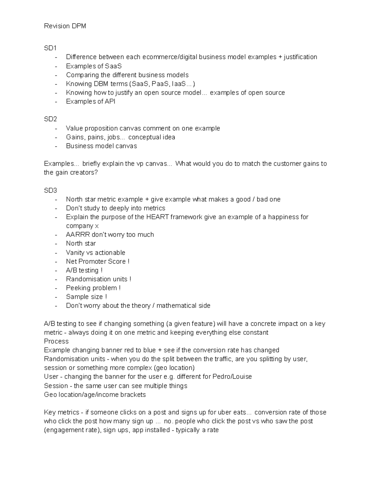 Revision DPM - Notes - SD Difference between each ecommerce/digital ...