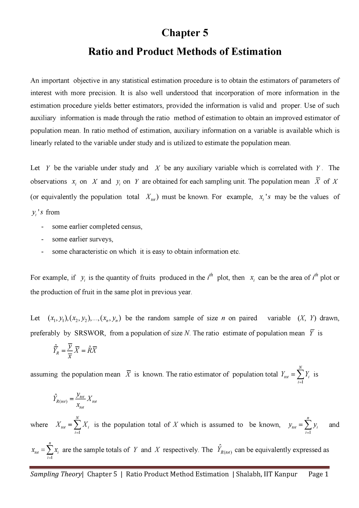 ratio-estimator-chapter-5-ratio-and-product-methods-of-estimation-an