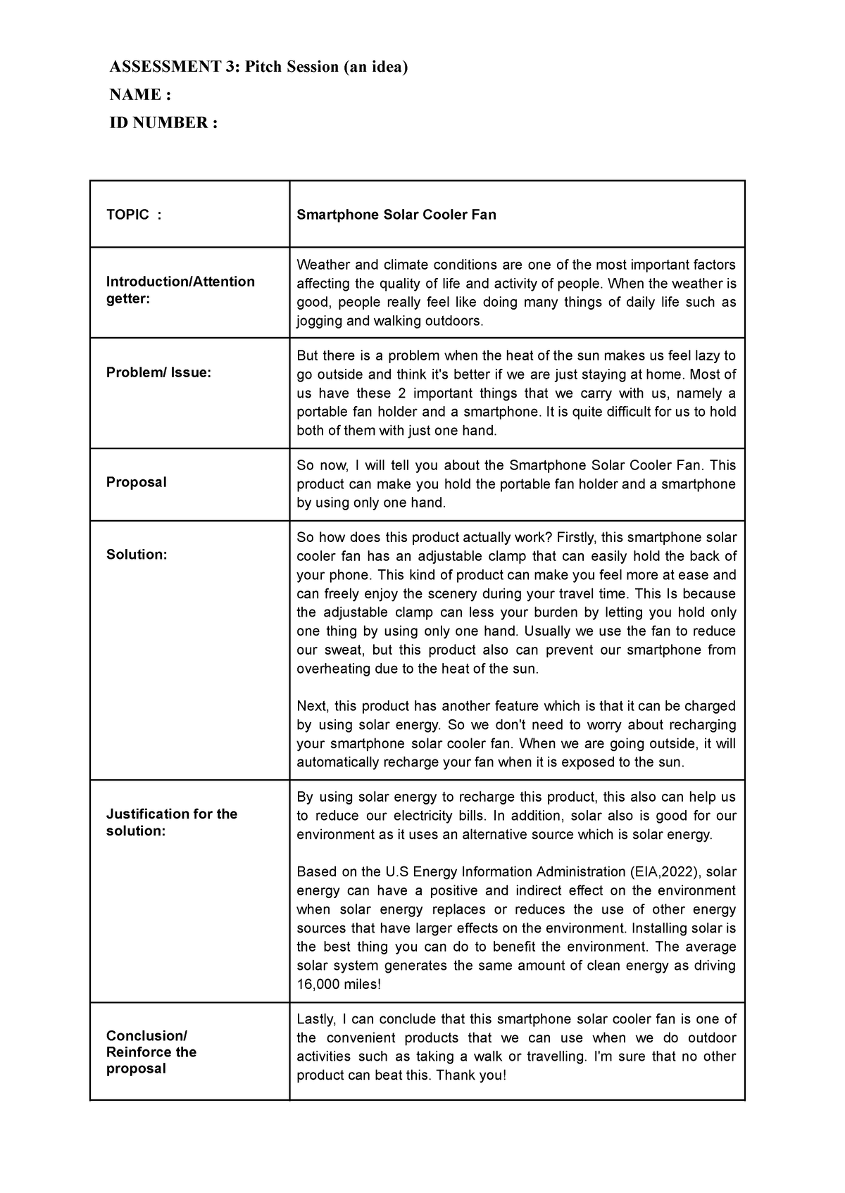 ELC590 - Pitching Outline - ASSESSMENT 3: Pitch Session (an idea) NAME ...