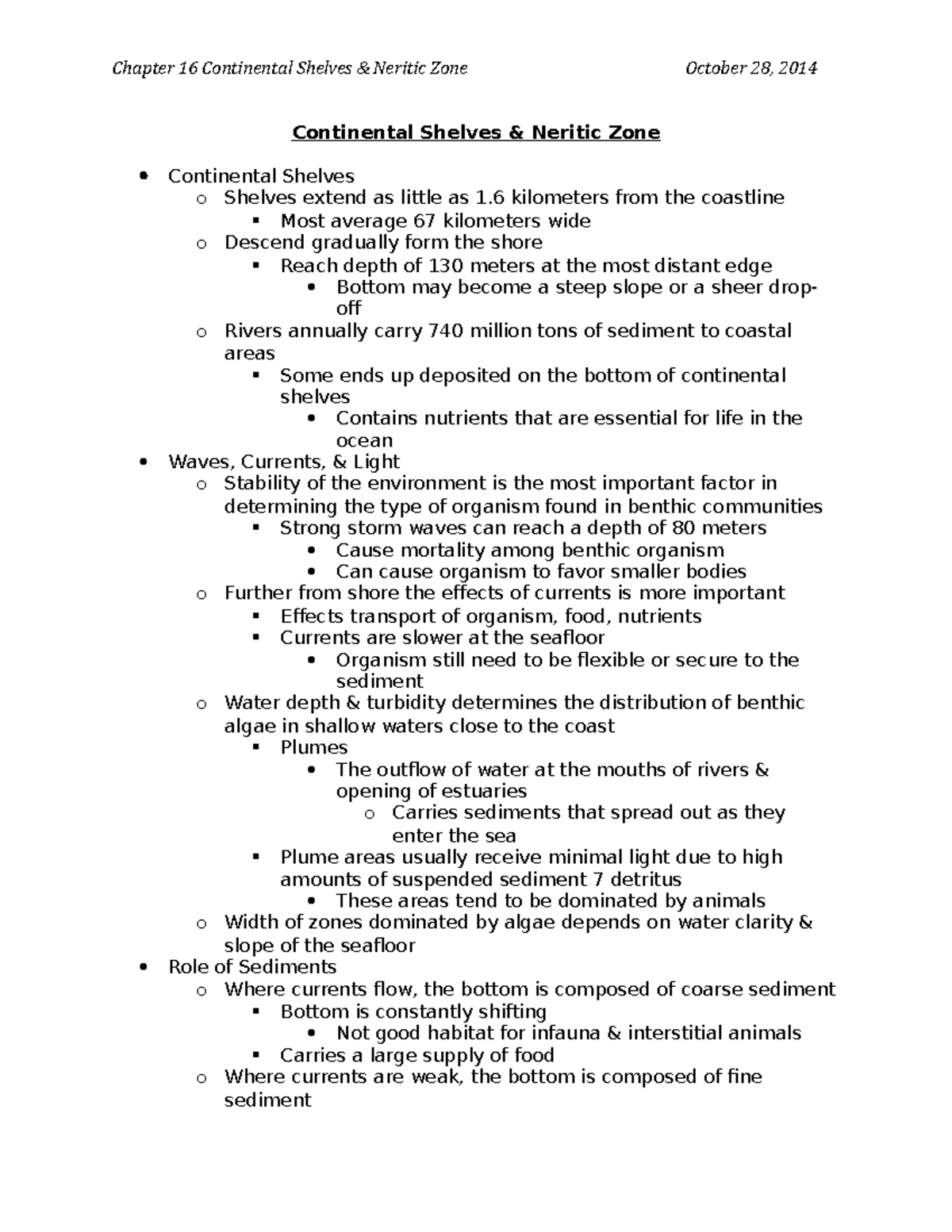 Ch16 Continental Shelves Studocu
