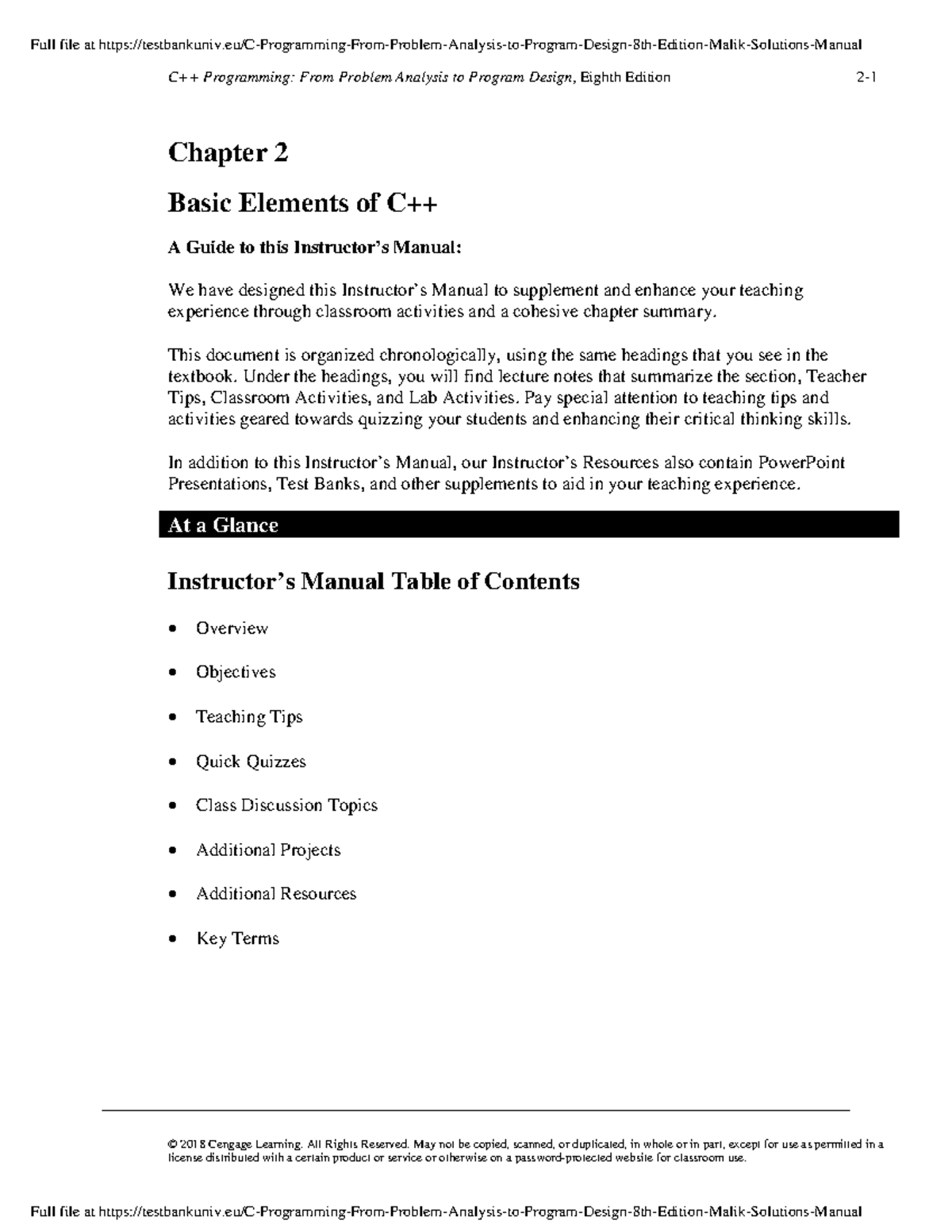 C++ Programming From Problem Analysis to Program Design - Instructors ...