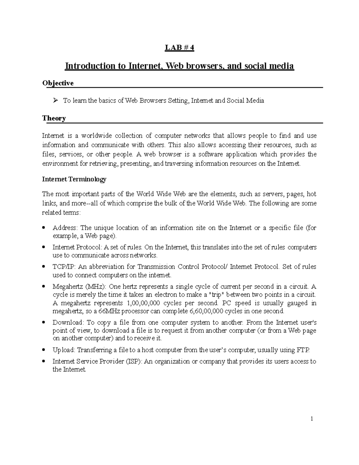 Laboratory Manuals of Programming Fundamental assesment 1 LAB 4
