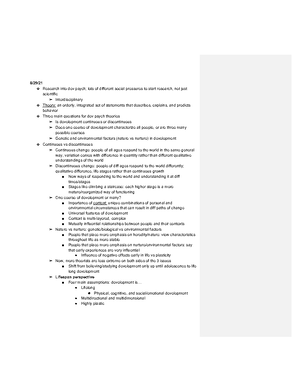 Psych 220 exam 3 - Lecture notes for exam 3 Covers middle adulthood ...
