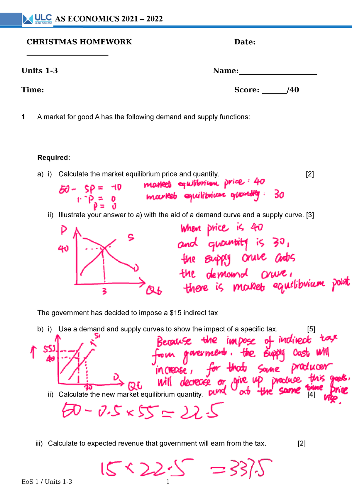 holiday homework for class 11 economics