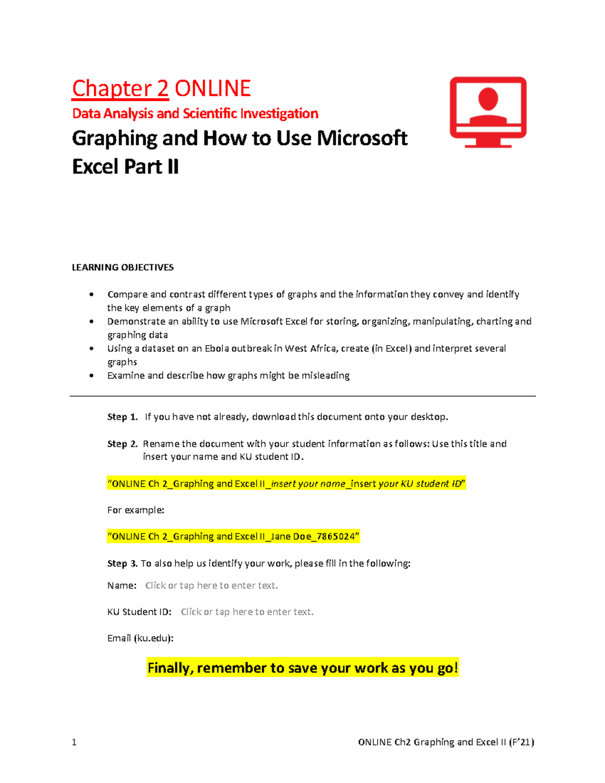 Chapter 2 Online Lab - Chapter 2 ONLINE Data Analysis and Scientific ...