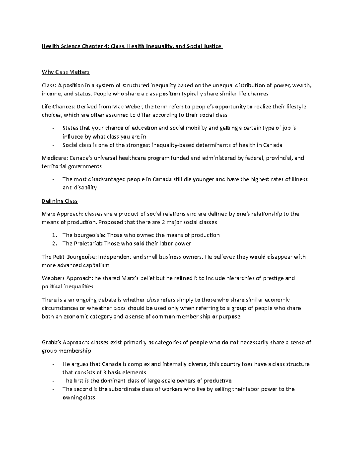 Health Science Chapter 4 Notes Health Science Chapter 4 Class