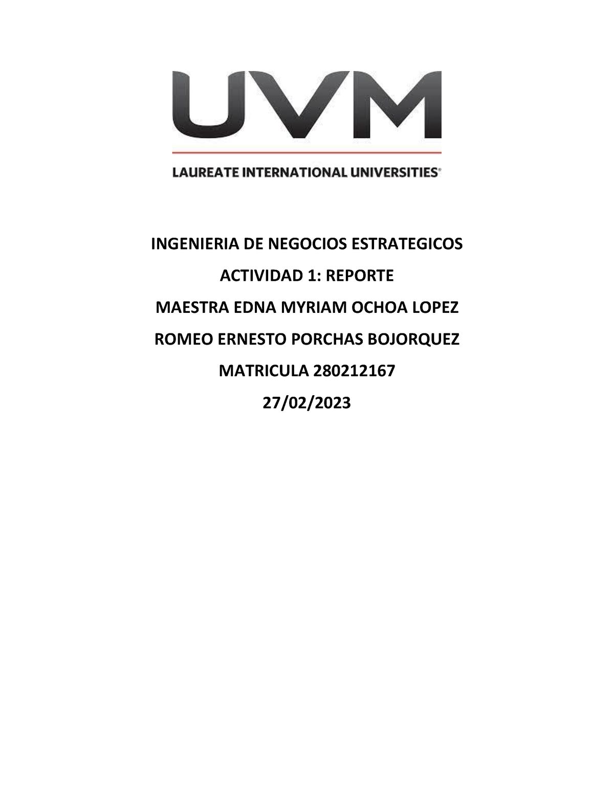 A1 REPB - TAREA - INGENIERIA DE NEGOCIOS ESTRATEGICOS ACTIVIDAD 1 ...