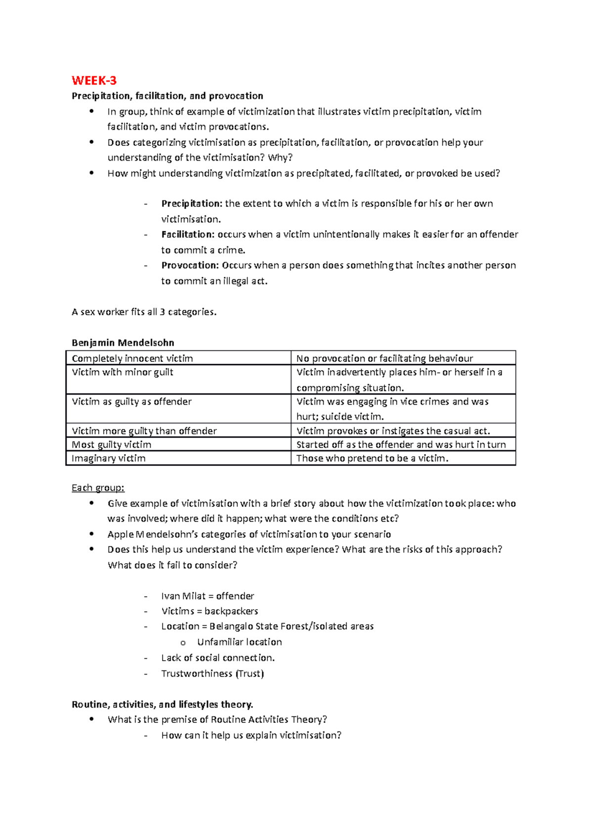 Tutorial Notes - WEEK- Precipitation, Facilitation, And Provocation In ...