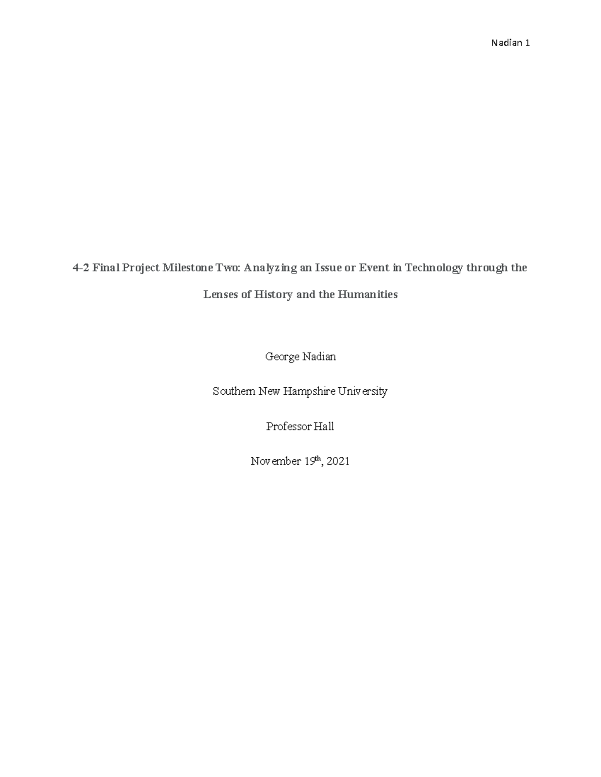 4-2 Final Project Milestone Two Analyzing An Issue Or Event In ...