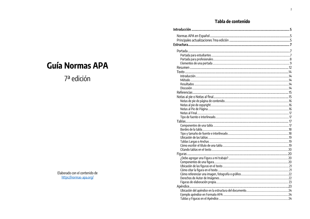 Guia Normas Apa 7ma Edicion Guía Normas Apa 7 ª Edición Elaborado Con El Contenido De Normas 1646
