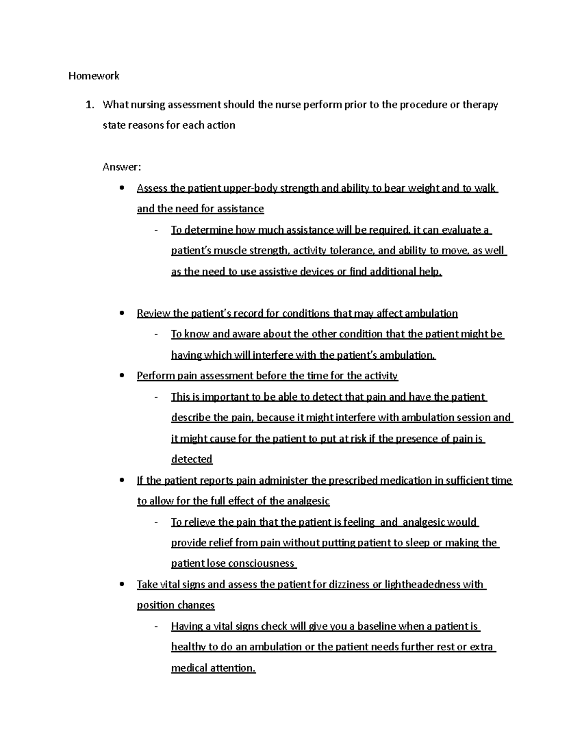 001rle - This material vis consist of Rle homeworks about orthopedic ...