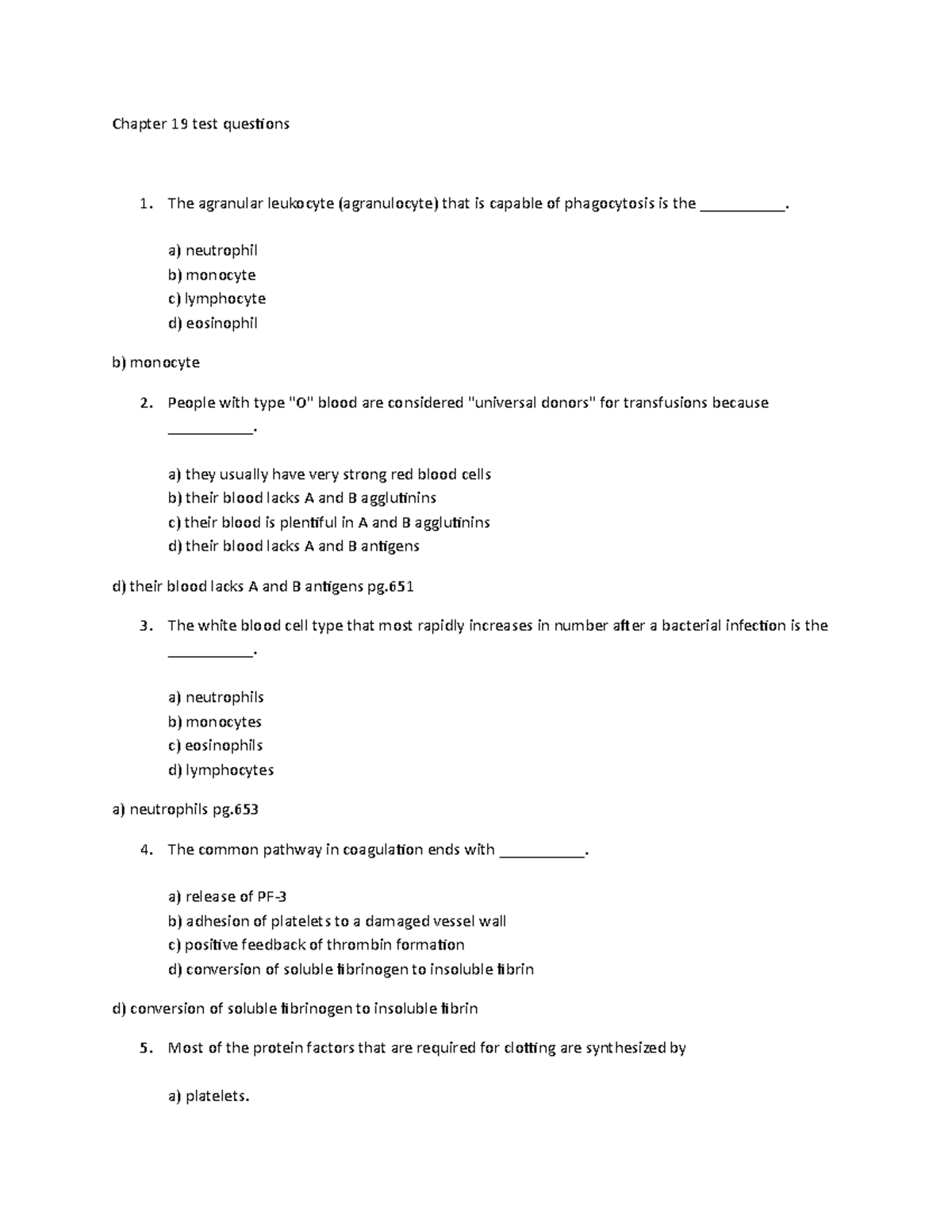 Chapter 19 test questions.docx - Chapter 19 test questions The ...