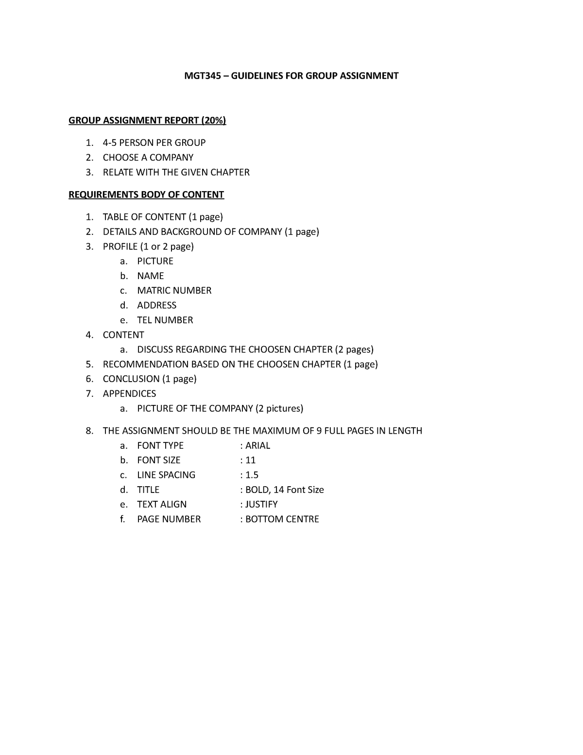 mgt345 group assignment report