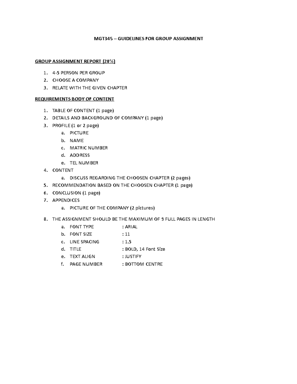 mgt345 group assignment report