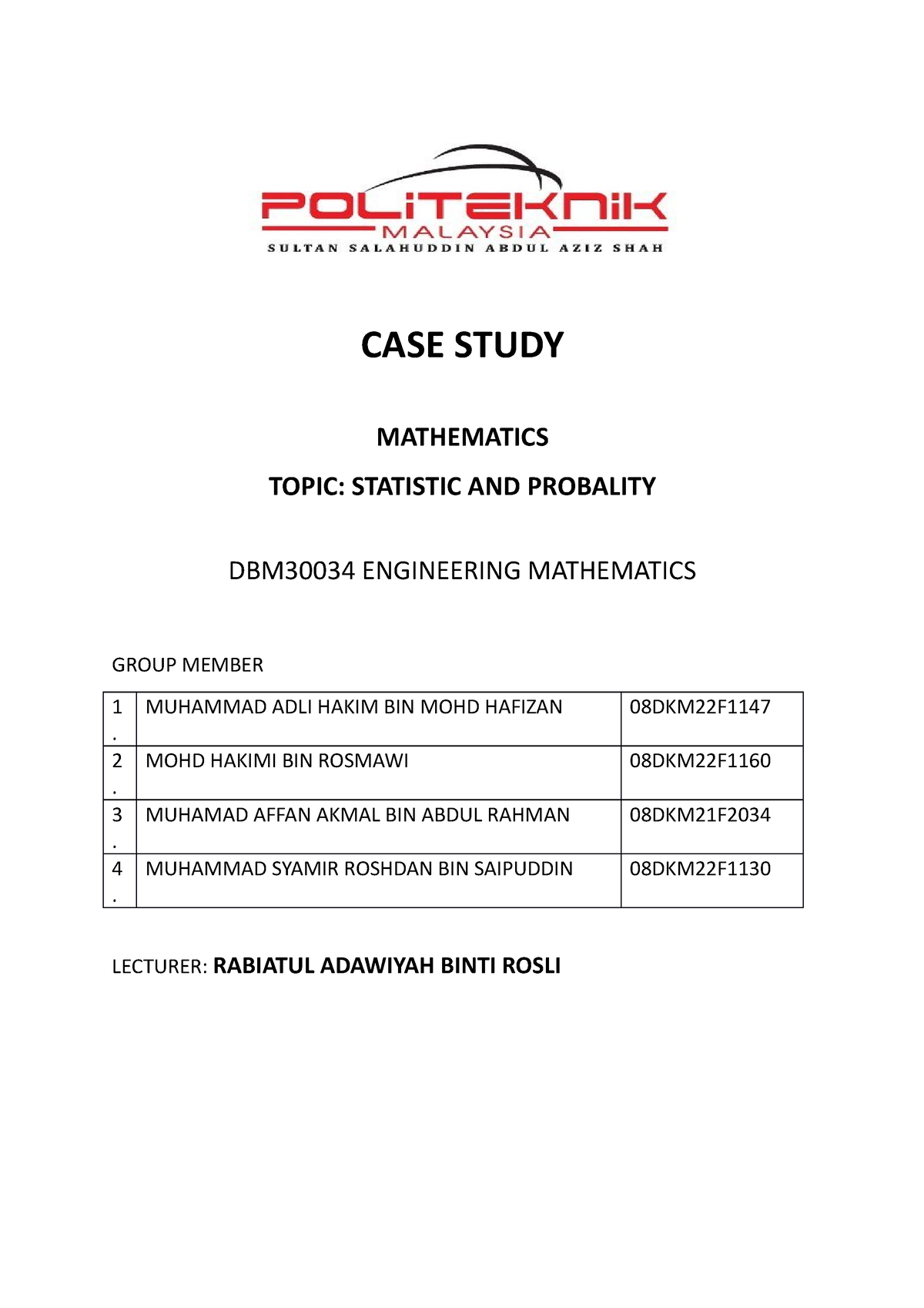 a case study on mathematics